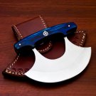 Handmade D2 Steel Chef Kitchen Ulu Knife Heavy Duty D2 Steel Comes With Leather Sheath