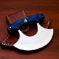Handmade D2 Steel Chef Kitchen Ulu Knife Heavy Duty D2 Steel Comes With Leather Sheath