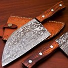 Handmade Damascus Steel Cleaver Chopper Chef Kitchen Knife Heavy Duty Damascus Steel Cleaver