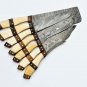 Damascus Chef Knife Set Vintage Knife Set Forged Steel Knives Perfect Gift Handcrafted