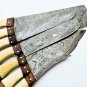 Damascus Chef Knife Set Vintage Knife Set Forged Steel Knives Perfect Gift Handcrafted