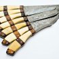 Damascus Chef Knife Set Vintage Knife Set Forged Steel Knives Perfect Gift Handcrafted