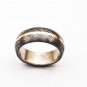 Damascus Steel Ring Band Brass Outer Liner Steel Shall Custom Width Handmade Damascus Ring Men