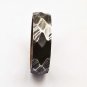 Damascus Steel Ring Band Wood Shall Custom Width Handmade Damascus Ring Men