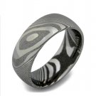 Damascus Steel Ring Band Custom Width Handmade Damascus Ring Men Wedding Ring