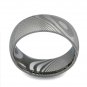 Damascus Steel Ring Band Custom Width Handmade Damascus Ring Men Wedding Ring