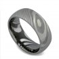 Damascus Steel Ring Band Custom Width Handmade Damascus Ring Men Wedding Ring