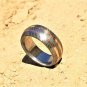 Damascus Steel Ring Band Copper Outer Liner Steel Shall Custom Width Handmade Damascus Ring