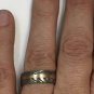 Damascus Steel Ring Band Rose gold Outer Liner Custom Width Handmade Damascus Ring Men