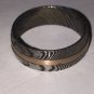 Damascus Steel Ring Band Rose gold Outer Liner Custom Width Handmade Damascus Ring Men