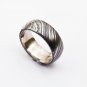 Damascus Steel Ring Band Stainless steel Shall Custom Width Handmade Damascus Ring Men
