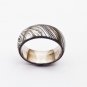 Damascus Steel Ring Band Stainless steel Shall Custom Width Handmade Damascus Ring Men