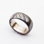 Damascus Steel Ring Band Stainless steel Shall Custom Width Handmade Damascus Ring Men