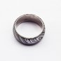 Damascus Steel Ring Band Stainless steel Shall Custom Width Handmade Damascus Ring Men