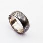 Damascus Steel Ring Band Stainless steel Shall Custom Width Handmade Damascus Ring Men