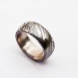 Damascus Steel Ring Band Stainless steel Shall Custom Width Handmade Damascus Ring Men
