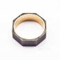 Damascus Steel Ring Band Custom Width Handmade Damascus Ring Twisted Damascus Brass Shall Men