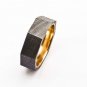 Damascus Steel Ring Band Custom Width Handmade Damascus Ring Twisted Damascus Brass Shall Men