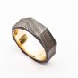 Damascus Steel Ring Band Custom Width Handmade Damascus Ring Twisted Damascus Brass Shall Men