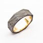 Damascus Steel Ring Band Custom Width Handmade Damascus Ring Twisted Damascus Brass Shall Men