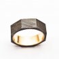 Damascus Steel Ring Band Custom Width Handmade Damascus Ring Twisted Damascus Brass Shall Men