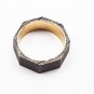 Damascus Steel Ring Band Custom Width Handmade Damascus Ring Twisted Damascus Brass Shall Men