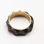 Damascus Steel Ring Band Custom Width Handmade Damascus Ring Twisted Damascus Brass Shall Men