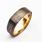 Damascus Steel Ring Band Custom Width Handmade Damascus Ring Twisted Damascus