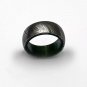 Damascus Steel Ring - Whiskey Barrel Wood Ring Mens Wedding Band - Damascus Ring Wood