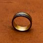 Damascus Steel Ring Yellow gold Outer Liner Yellow Gold Shall Custom Handmade Damascus Ring