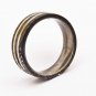 Damascus Steel Ring Band Brass Outer Liner Steel Shall Custom Width Handmade Damascus Ring