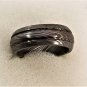 Damascus Steel Ring Band Rose gold Outer Liner Steel Shall Custom Width Handmade Damascus Ring