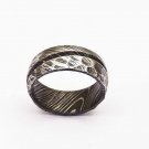 Damascus Steel Ring Band Custom Width Handmade Damascus Ring Men Wedding Ring Men Engagement