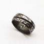 Damascus Steel Ring Band Custom Width Handmade Damascus Ring Men Wedding Ring Men Engagement