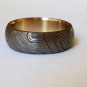 Damascus Steel Ring Band Brass Shall Custom Width Handmade Damascus Ring Men Wedding Ring