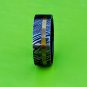 Damascus Steel Ring Band Whiskey Barrel Wood Shall Gold Inlay Handmade Damascus Ring Men