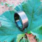 Damascus Steel Ring Band Walnut Wood Shall Custom Width Handmade Damascus Ring Men