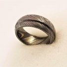 Damascus Steel Ring Band Custom Width Handmade Damascus Ring Men Wedding Ring Men Engagement