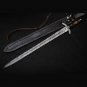 30.5" Custom Hand Made Forged Damascus steel SWORD Handle NORMAN SWORD With Leather Sheath
