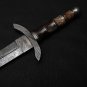 30.5" Custom Hand Made Forged Damascus steel SWORD Handle NORMAN SWORD With Leather Sheath