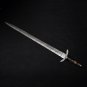 30.5" Custom Hand Made Forged Damascus steel SWORD Handle NORMAN SWORD With Leather Sheath