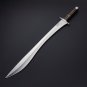 28.5" Custom Hand Made Forged Damascus steel SWORD Handle Stacked Walnut,