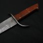 26" Custom Hand Made Forged Damascus steel SWORD Handle with Brown Micarta With Leather Sheath