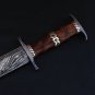 29" Custom Hand Made Forged Damascus steel VIKING SWORD Handle with Leather