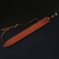 29" Custom Hand Made Forged Damascus steel VIKING SWORD Handle with Leather
