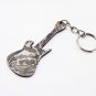 3" Handmade Custom Hand Forged Damascus Steel keychain GUITAR