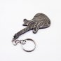 3" Handmade Custom Hand Forged Damascus Steel keychain GUITAR