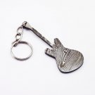 3" Handmade Custom Hand Forged Damascus Steel keychain GUITAR
