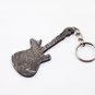 3" Handmade Custom Hand Forged Damascus Steel keychain GUITAR