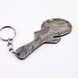 3" Handmade Custom Hand Forged Damascus Steel keychain GUITAR
